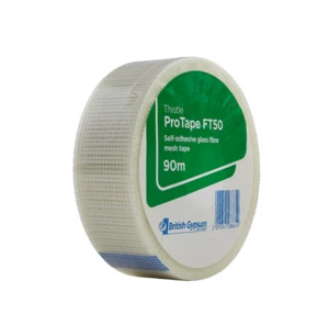 British Gypsum Thistle Protape FT50 Plasterers' Scrim Tape, 50mm / 2" x 90m